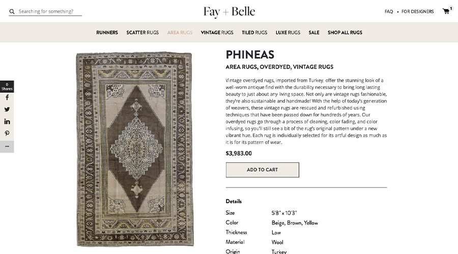 Fay And Belle Rug Single