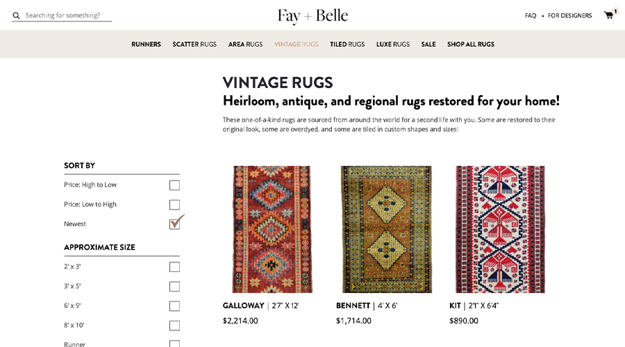 Fay And Belle Rugs Shop Vintage Rugs