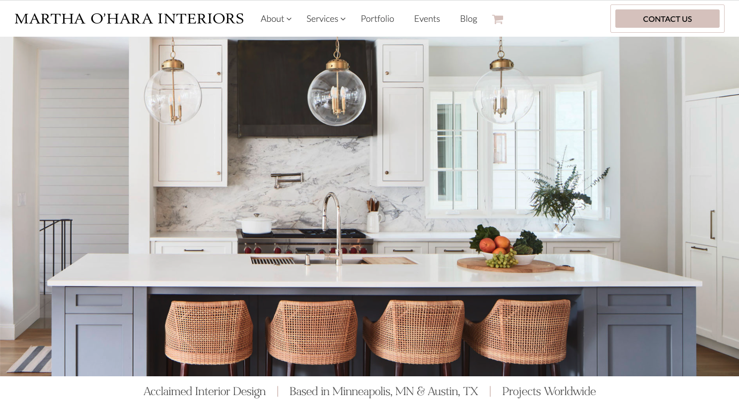 Martha Ohara Interiors Homepage Design